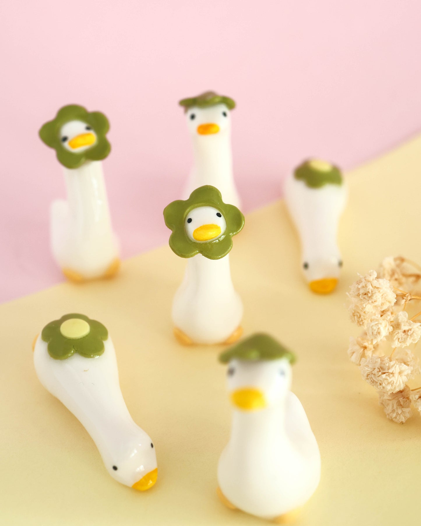 Flowering Goose Desk Friend Figurines
