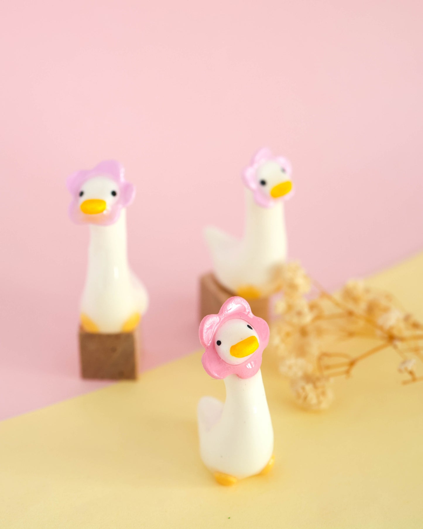 Flowering Goose Desk Friend Figurines