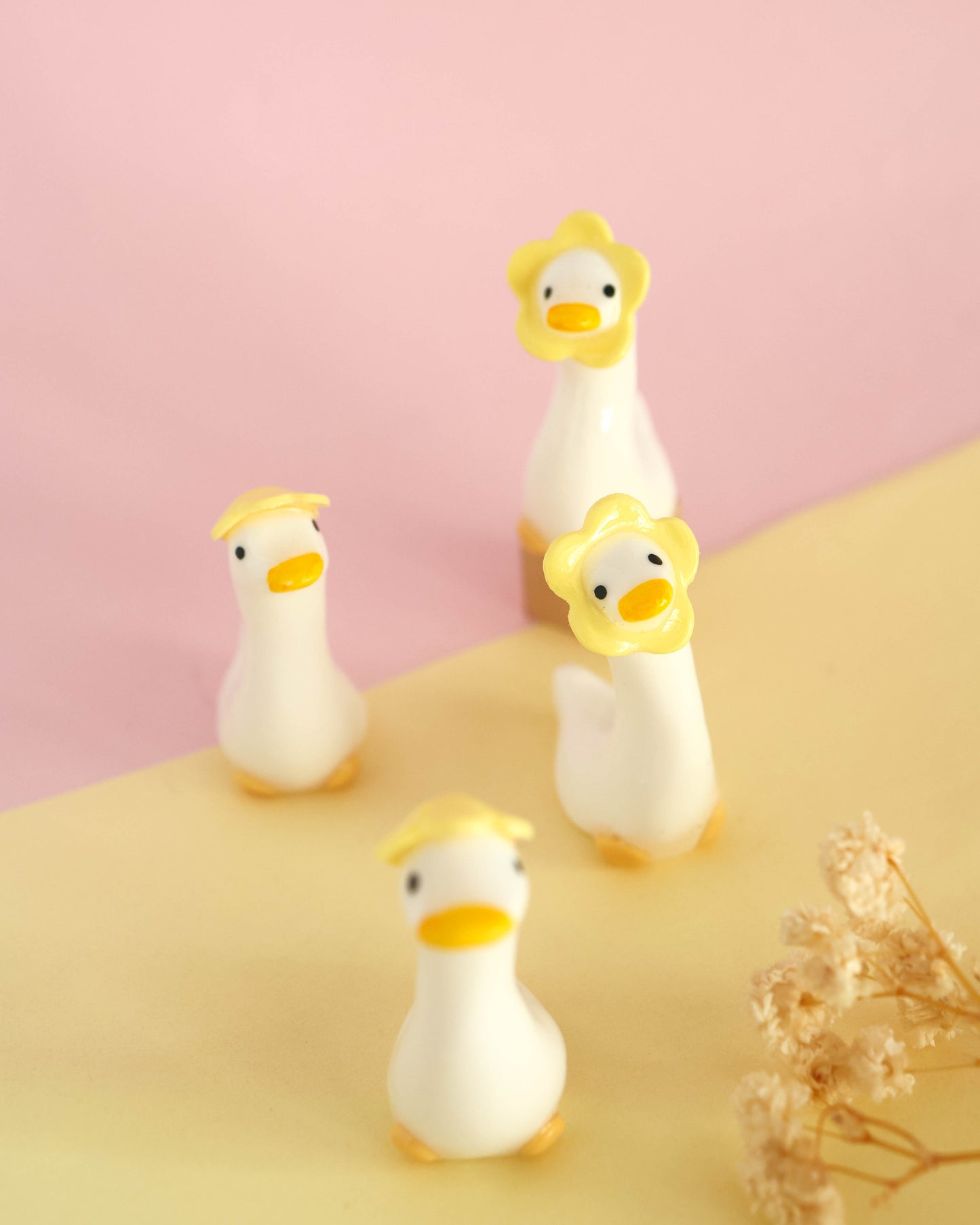 Flowering Goose Desk Friend Figurines