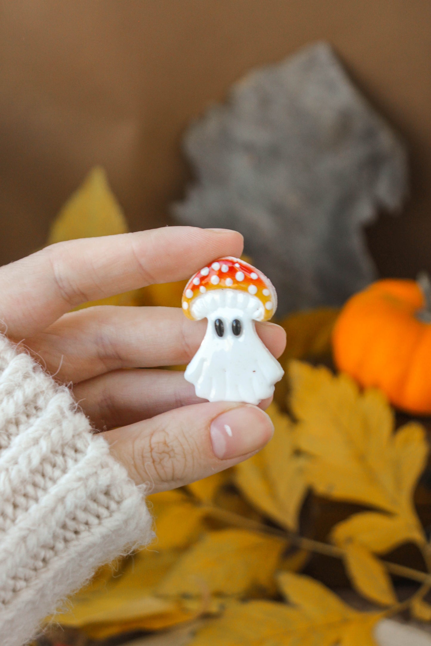 Mushroom Ghost Pin