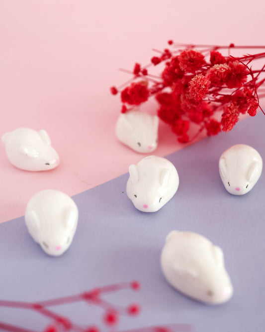 Sleeping Bunnies Desk Friend Figurines