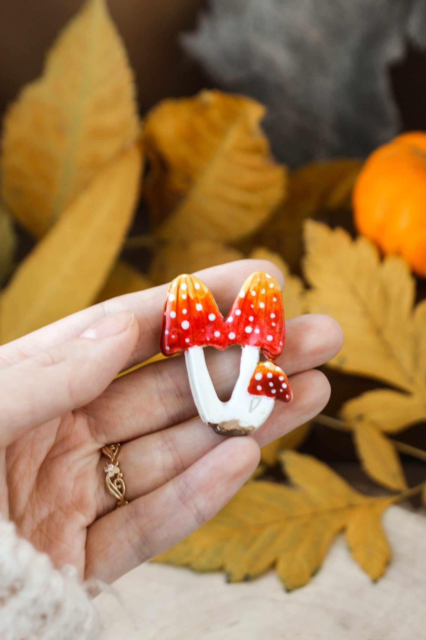 Amanita Muscaria Cluster Pin
