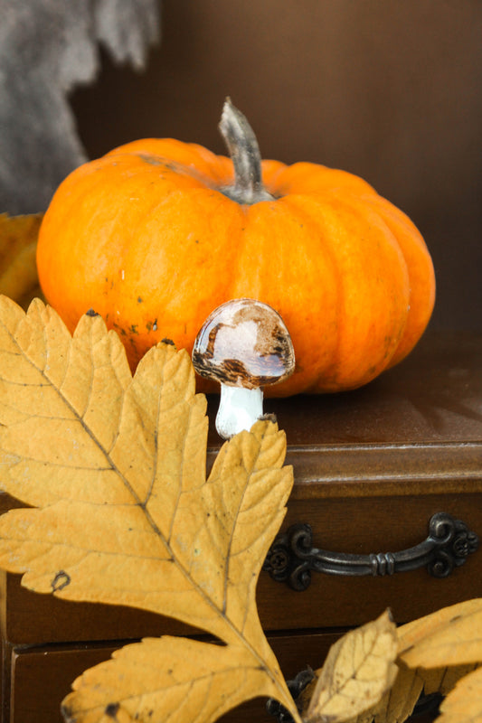 Brown Mushroom Pin