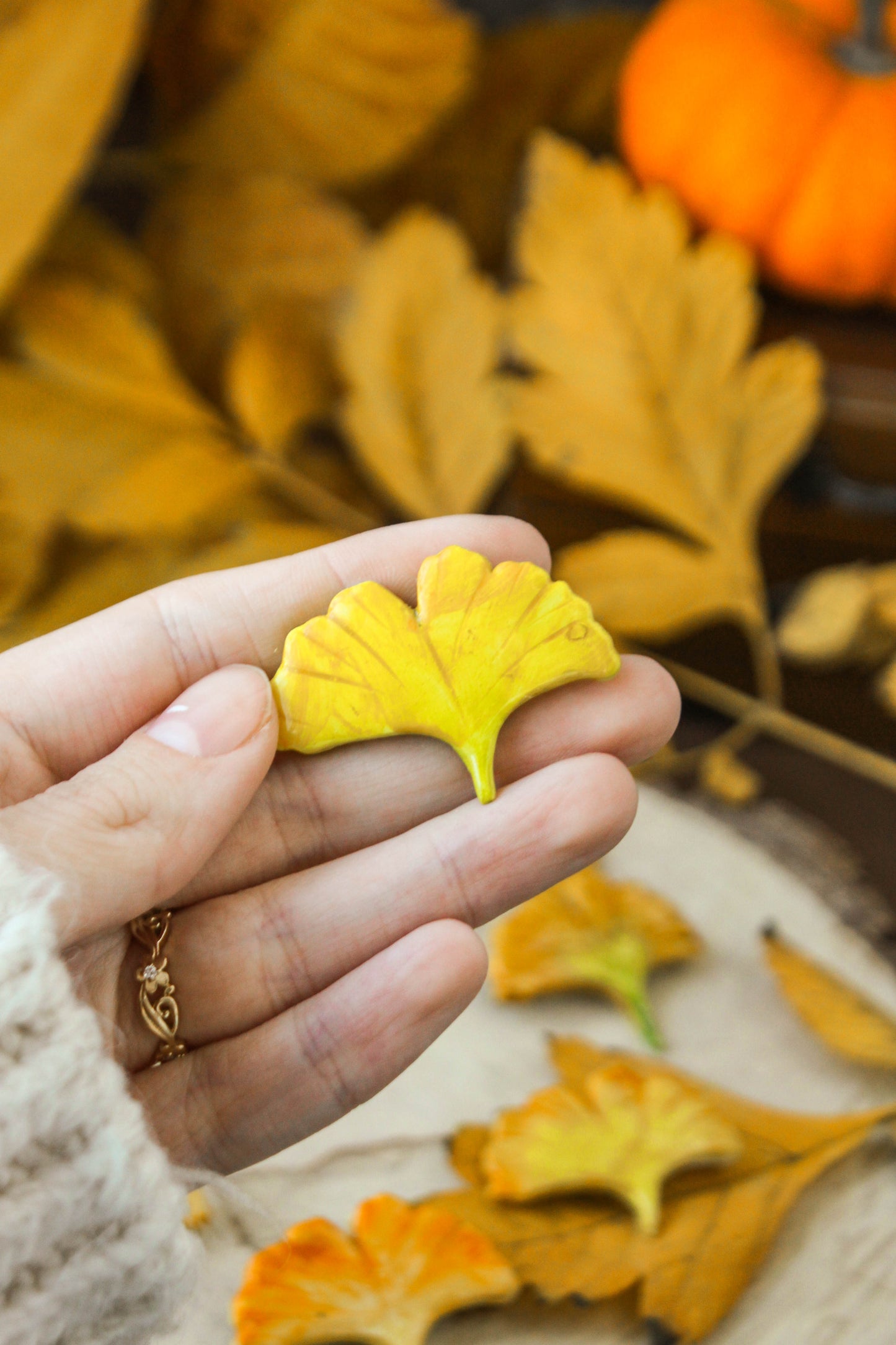 Ginkgo Biloba Leaf Pin