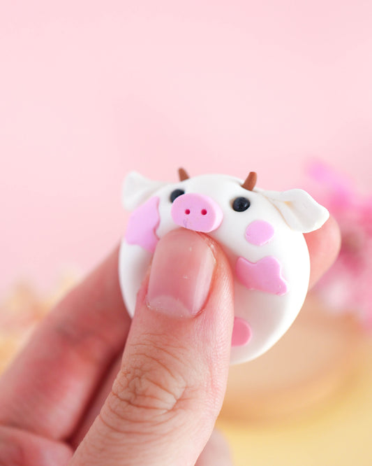 Strawberry Cow Worry Stone