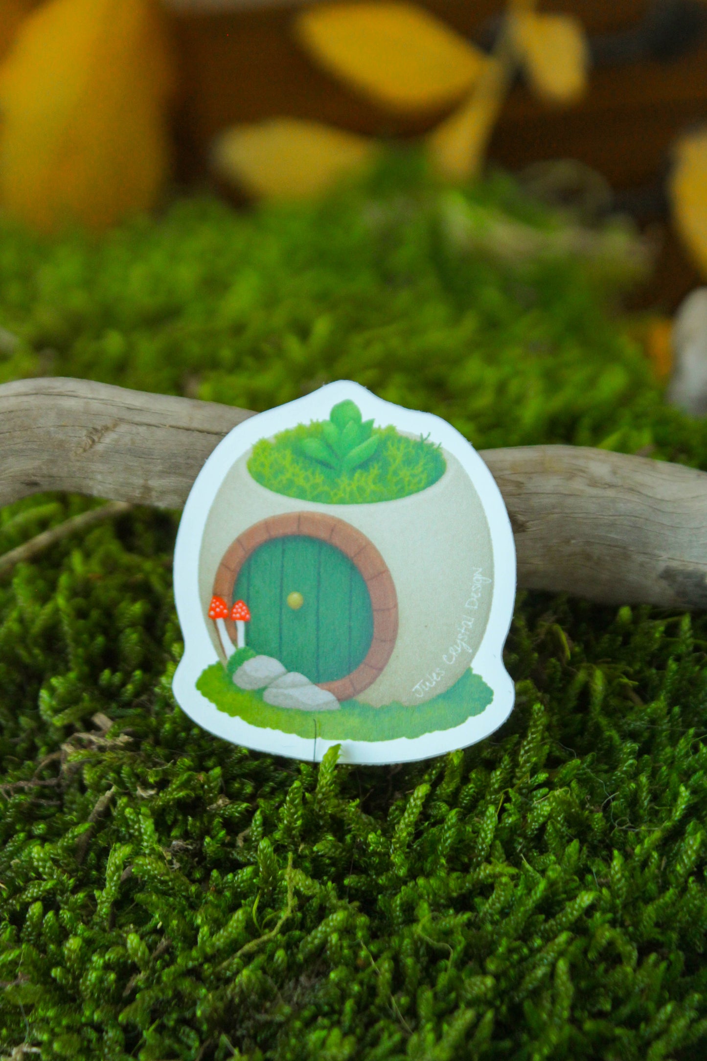 Hobbit House Planter Sticker