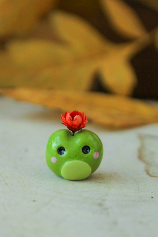 Flowering Frog Figurine