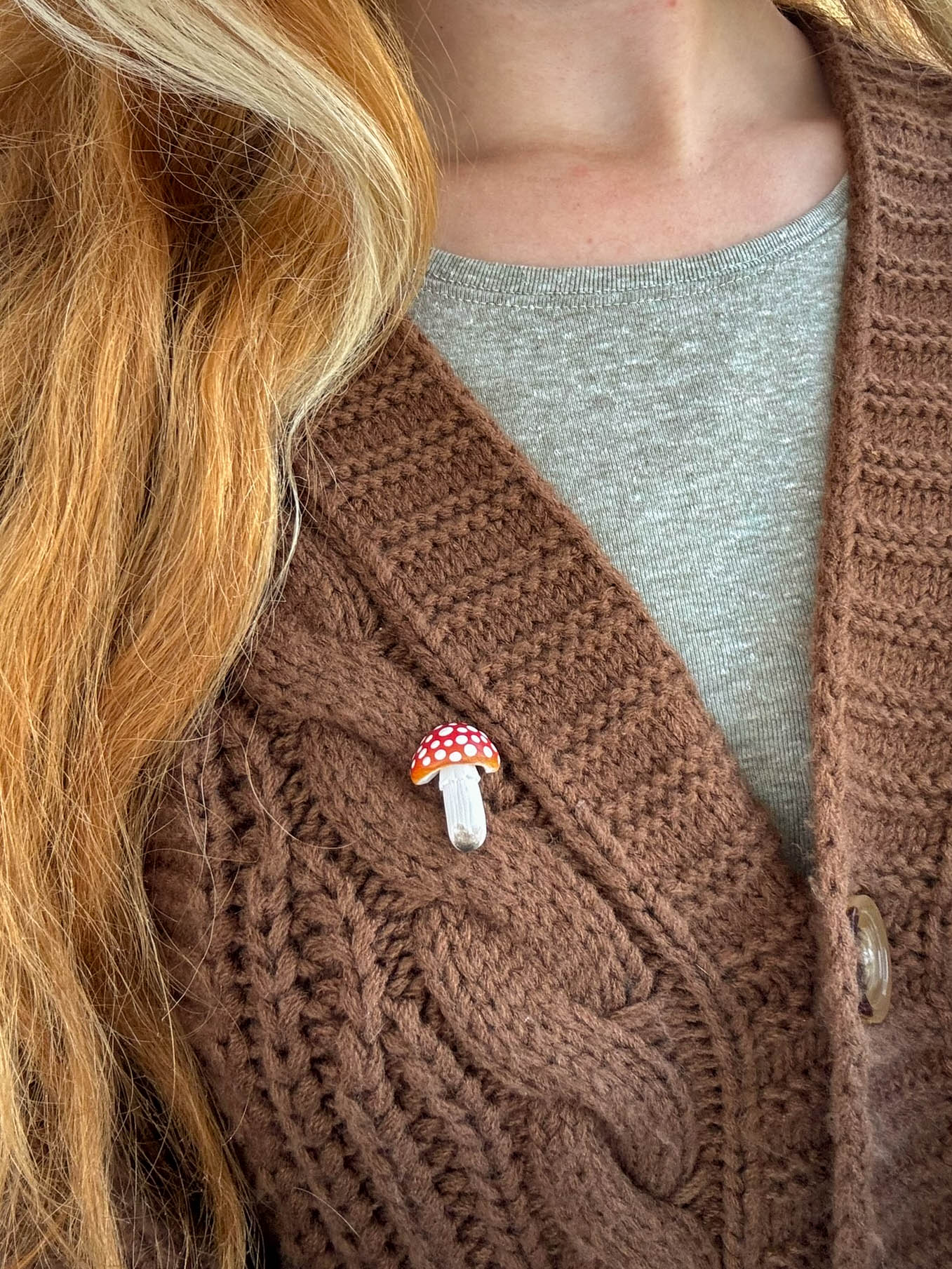 Red Mushroom Pin