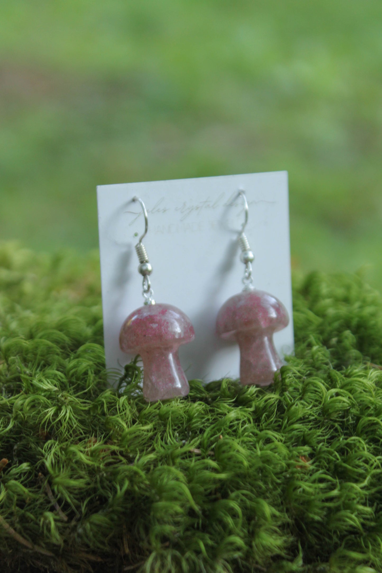 Crystal Mushroom Earrings- multiple variants