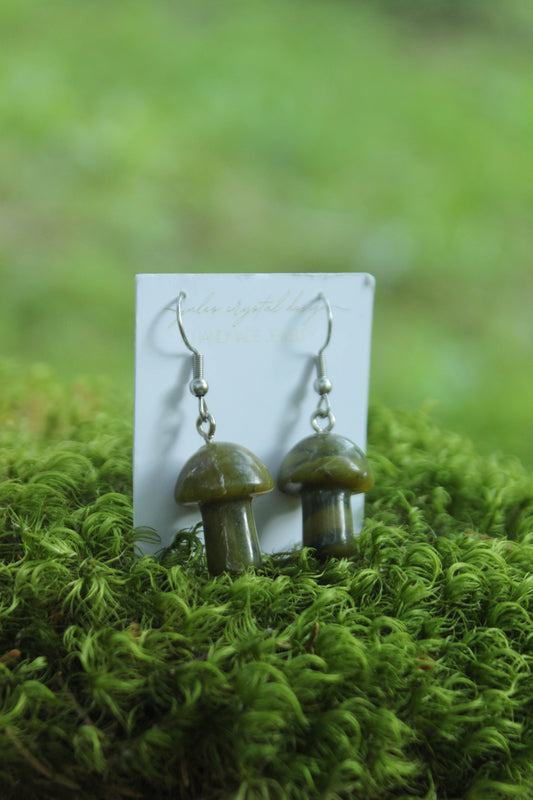 Crystal Mushroom Earrings- multiple variants