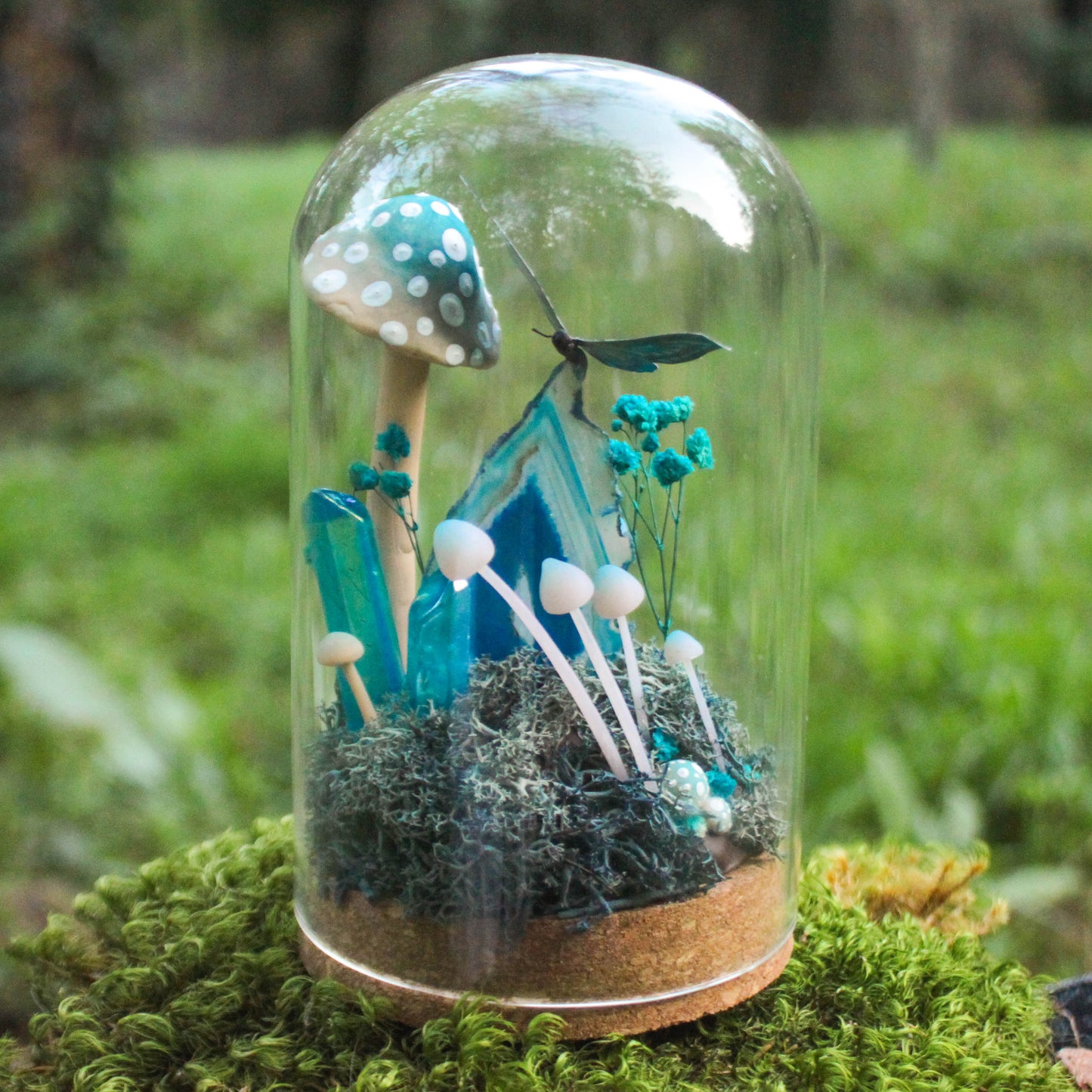 Blue Forest Large Terrarium- Original Sculpture