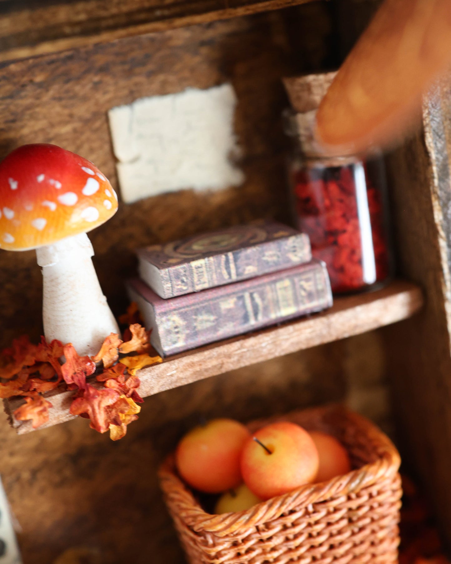 Sleeping Deer Large Autumn Fairy House – Miniature Keepsake Box
