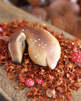 Sleeping Deer Large Autumn Fairy House – Miniature Keepsake Box