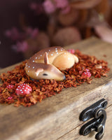 Sleeping Deer Large Autumn Fairy House – Miniature Keepsake Box