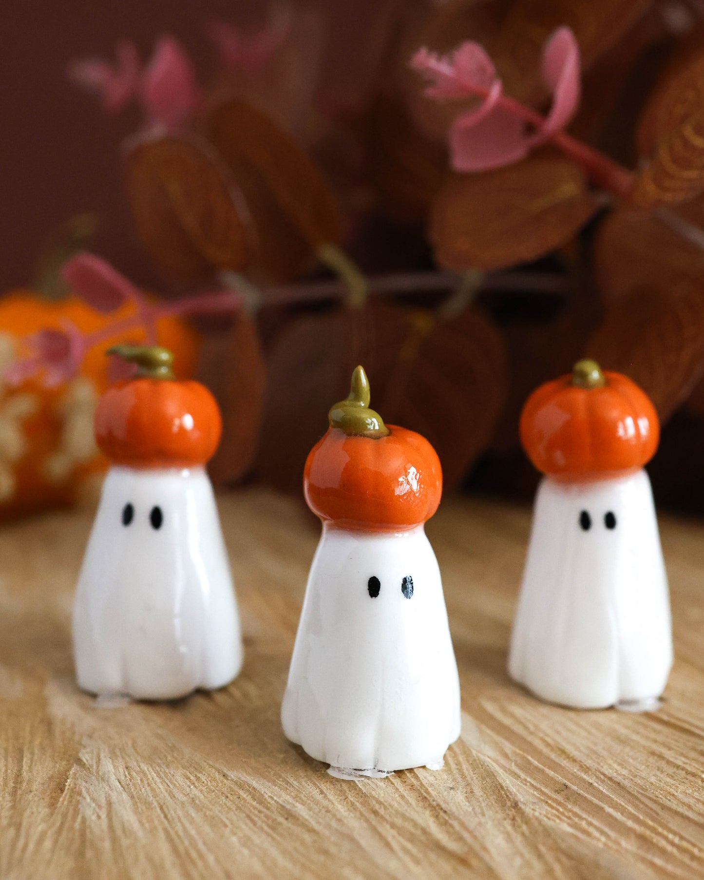 Pumpkin Ghosts – Handmade Halloween Desk Friends
