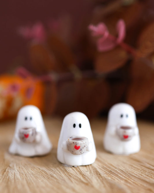 Coffee Ghosts – Handmade Miniature Desk Friends