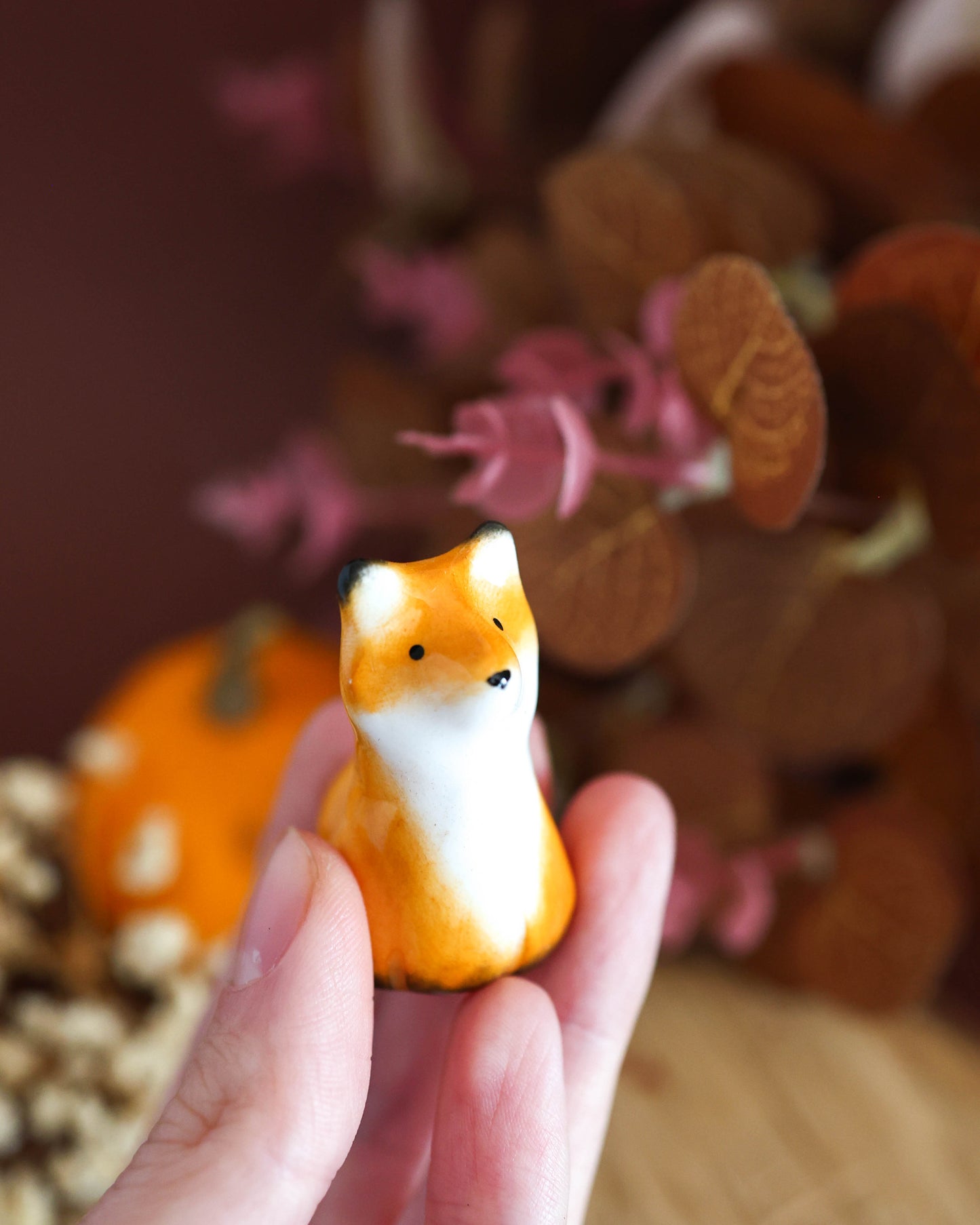 Maple the Fox – Handmade Woodland Desk Friend