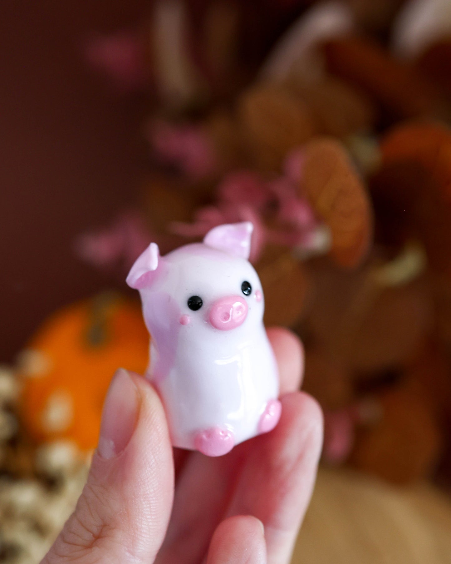 Waddles the Chubby Pig – Handmade Desk Friend Figurine
