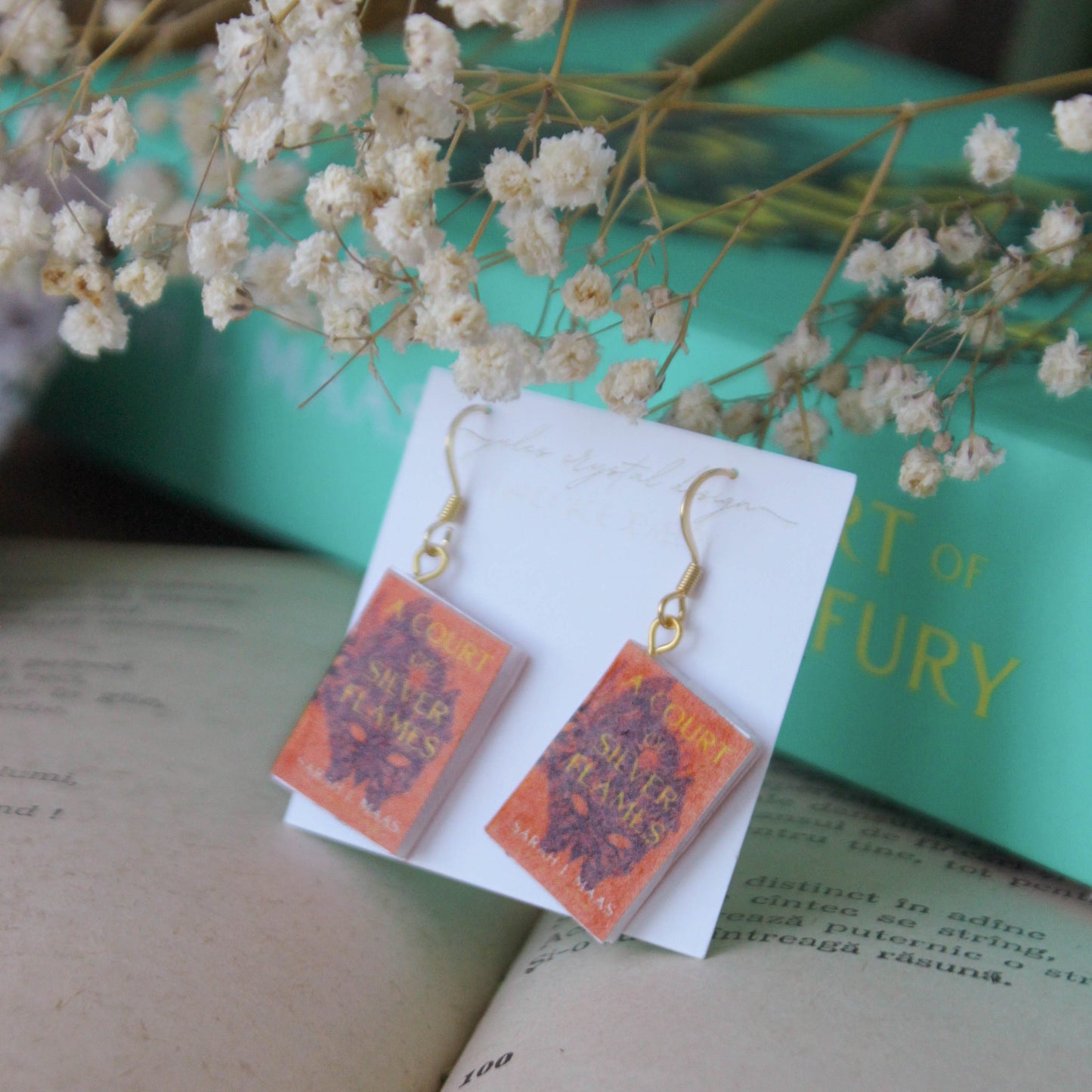 Miniature ACOTAR Book Earrings