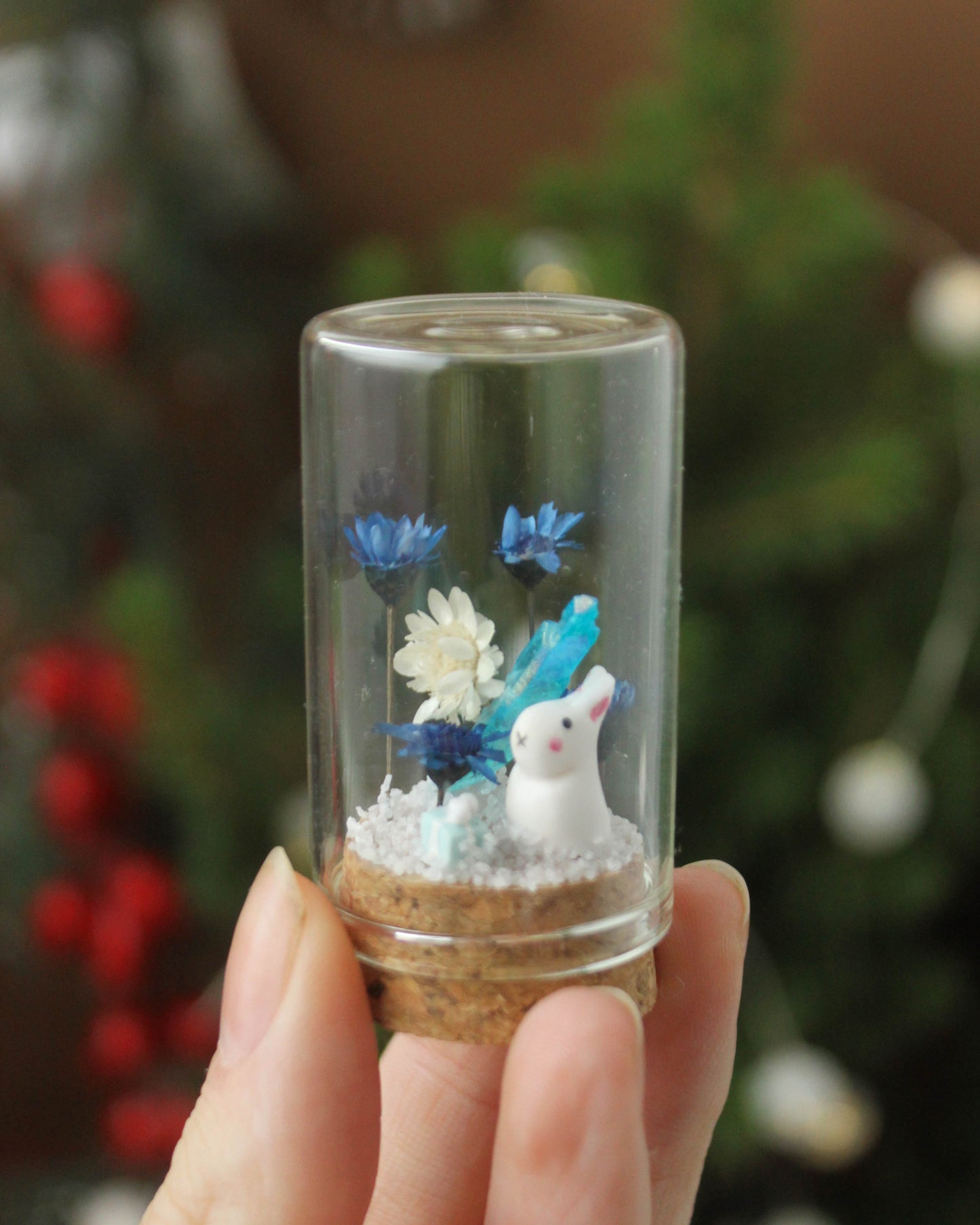 Miniature Crystal and Mushroom Terrariums