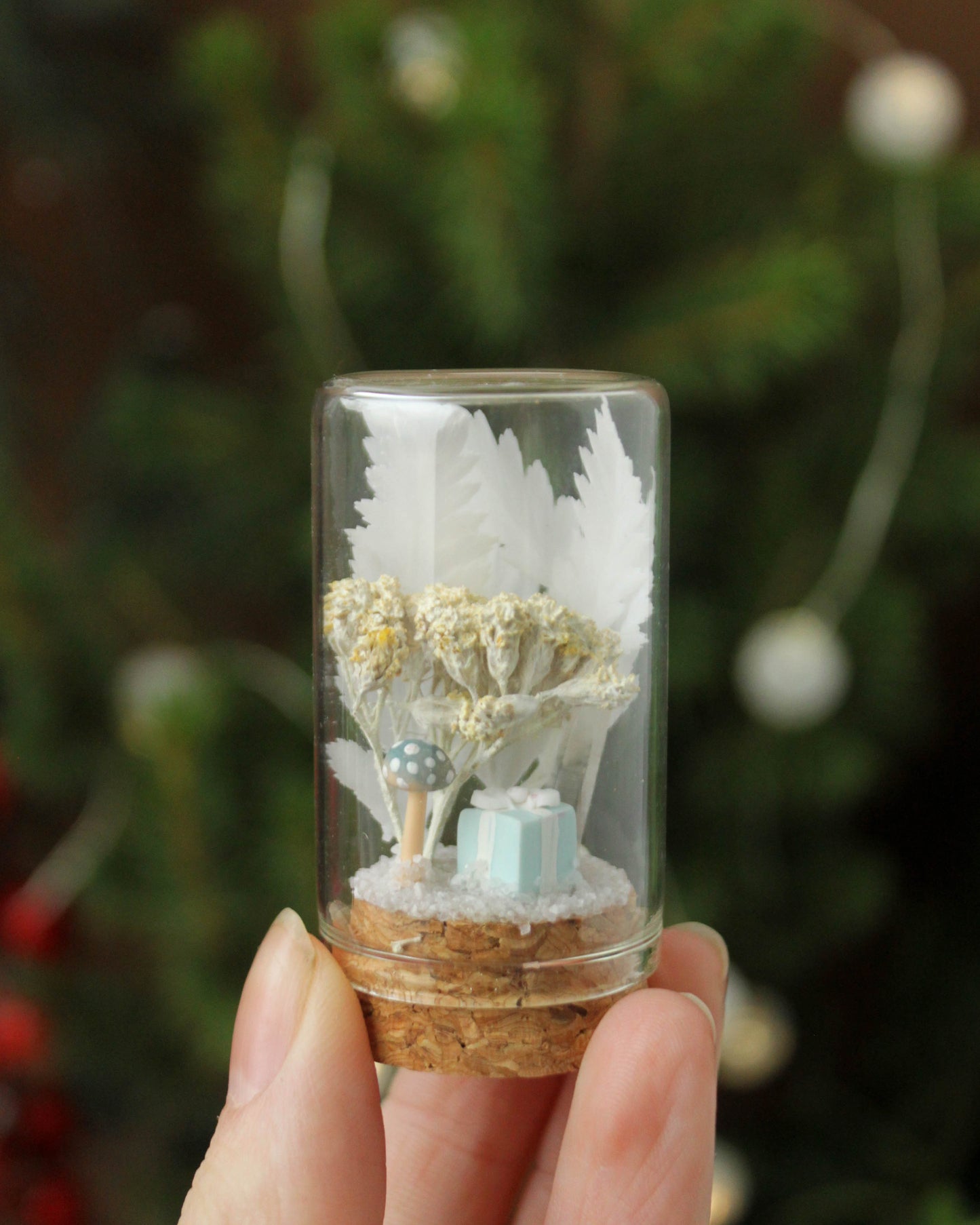 Miniature Crystal and Mushroom Terrariums