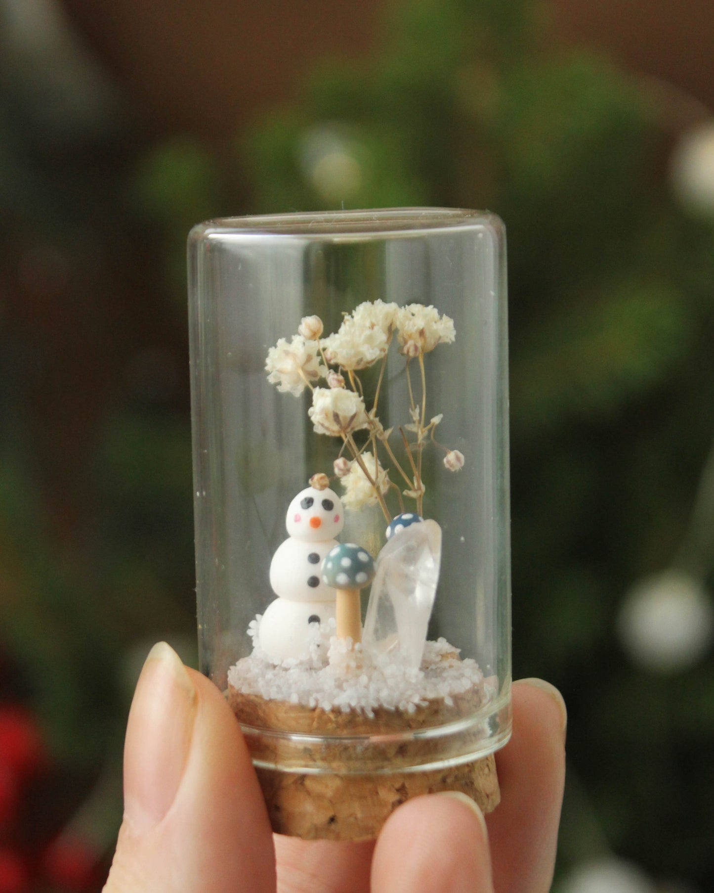 Miniature Crystal and Mushroom Terrariums