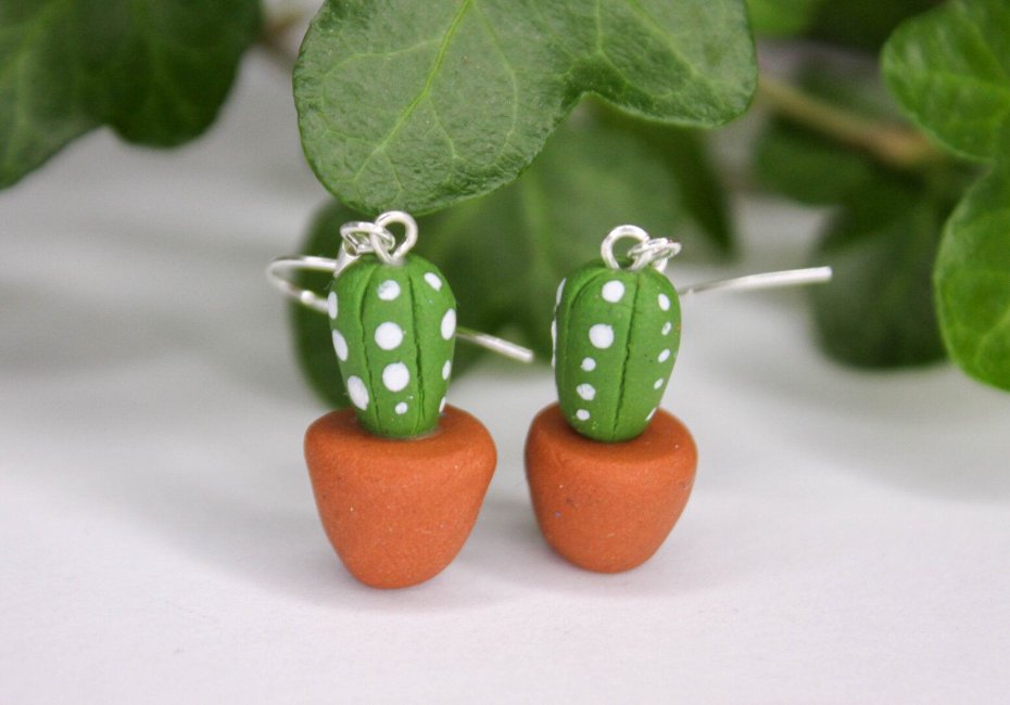 Cute Crystal Cactus Jewelry