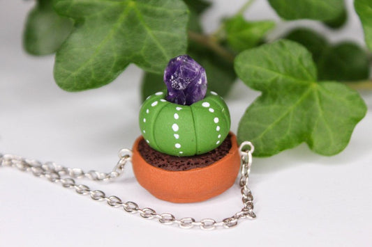 Cute Crystal Cactus Jewelry