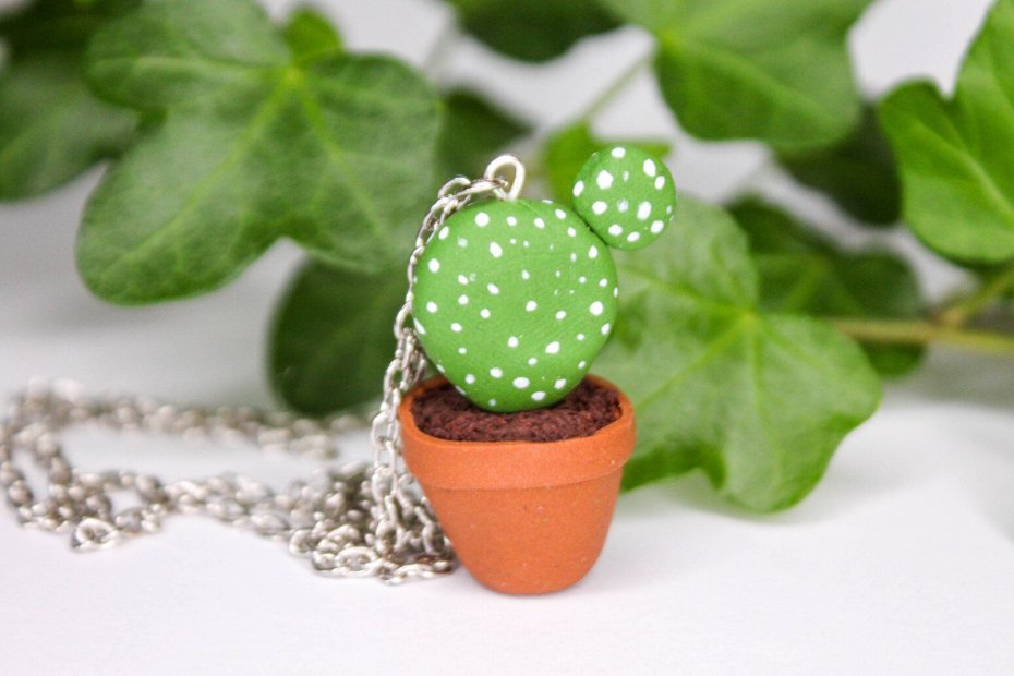 Cute Crystal Cactus Jewelry